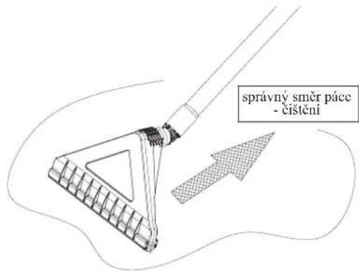 správný směr páce - čištění
