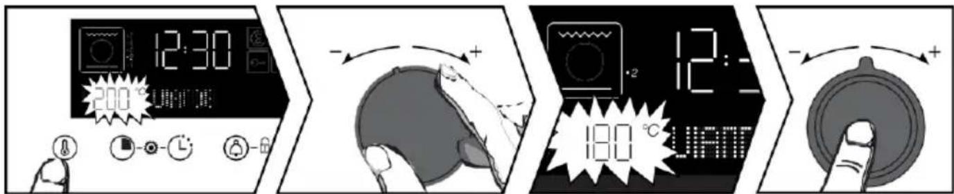 12:30 200°C + - + - 180°C 12:- + -