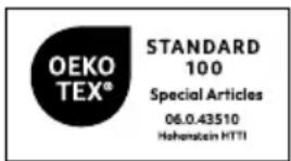 OEKO TEX® STANDARD 100 Special Articles 06.0.43510 Hohenstein HTTI