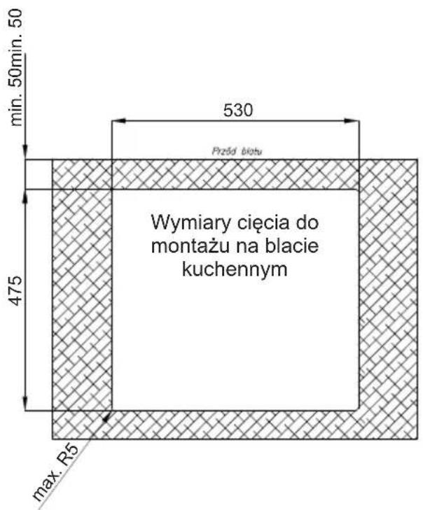 Kluge KPI6055H - Schemat montażu - 1