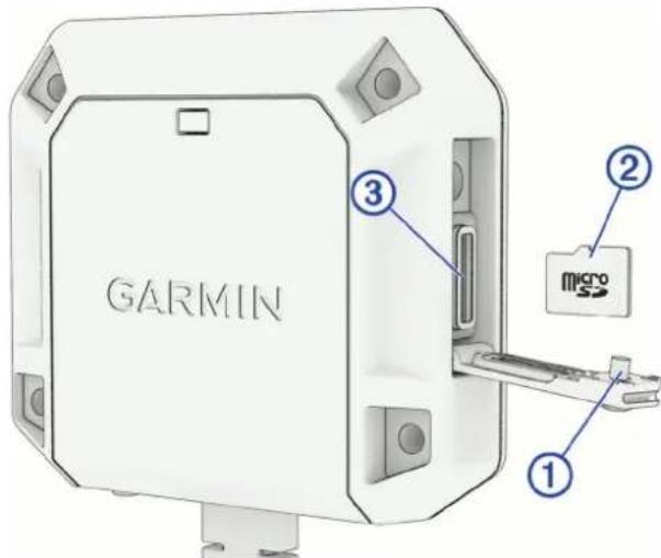 GARMIN dēzl DualView - Instalace paměťové karty do skříňky vysílače - 1