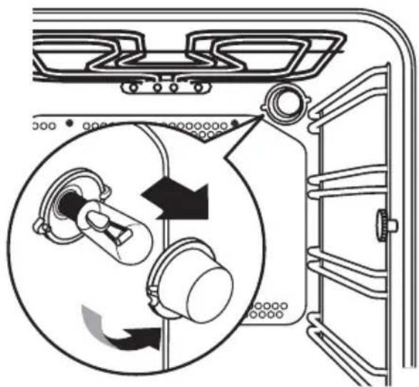 ELECTROLUX EKC601301 - Cepeškrāsns spuldzes nomaina - 2