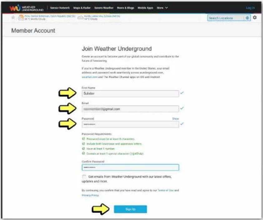 GoGen ME 3700 - VYTVOŘENÍ A SYNCHRONIZACE ÚČTU WEATHERUNDERGROUND - 2
