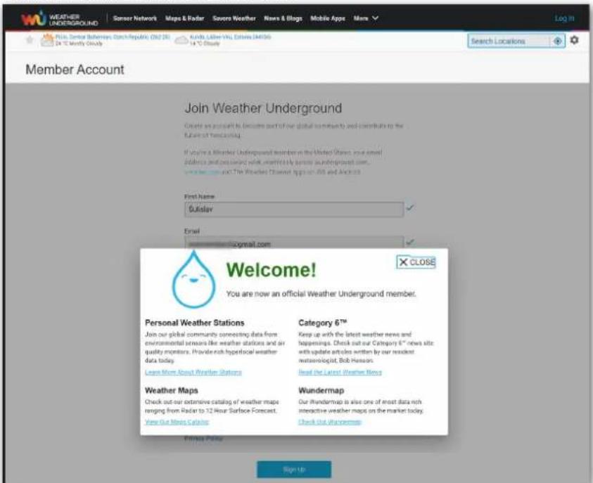 GoGen ME 3700 - VYTVOŘENÍ A SYNCHRONIZACE ÚČTU WEATHERUNDERGROUND - 3