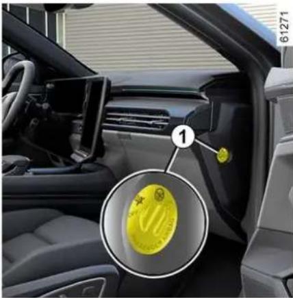 RENAULT Espace (2026) - Aktivace airbagu předního spolujezdce - 1