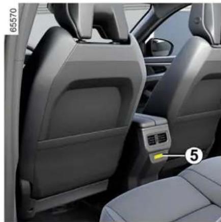 RENAULT Espace (2026) - Multimediální přípojky „USB-C“ 2 a 5 - 1
