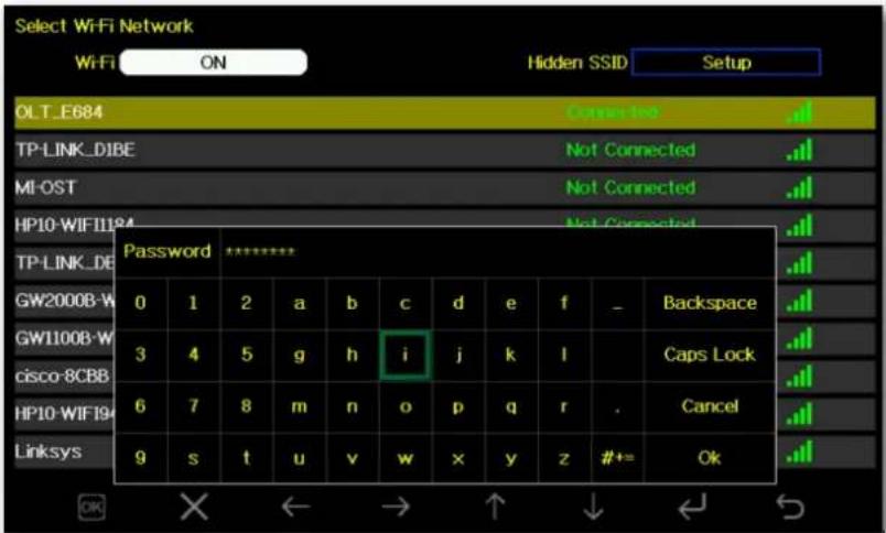 Select WiFi Network WiFi ON Hidden SSID Setup OLT_E684 Connected TP-LINK_DIBE Not Connected MI-OST Not Connected HP10-WIFI194 Not Connected TP-LINK_DE Password ********** GW2000B-W 0 1 2 a b c d e f _ Backspace GW1100B-W 3 4 5 g h i j k l Caps Lock cisco-8CBB 6 7 8 m n o p q r . Cancel HP10-WIFI94 Linksys 9 s t u v w x y z #+= Ok