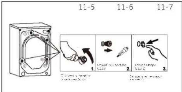 HAIER HW70-BP14357TU1 - Демонтиране на транспортните болтове - 2