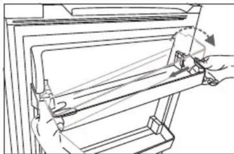 GORENJE RF414DPS4 - Vyjmutí a instalace přihrádky dvířek - 2