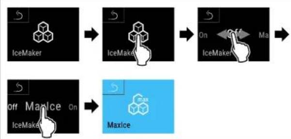 LIEBHERR MBbsdi 9556 - Aktivace IceMaker pomoci MaxIce - 2