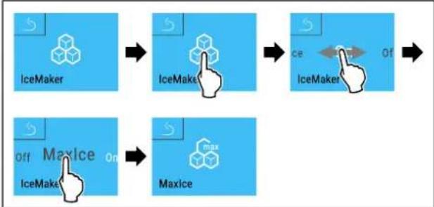 LIEBHERR MBbsdi 9556 - Přepnutí mezi IceMaker a MaxIce - 2