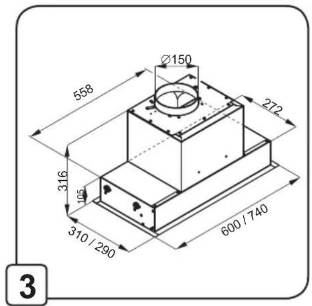 Ø150 558 272 316 105 310 / 290 600 / 740 3