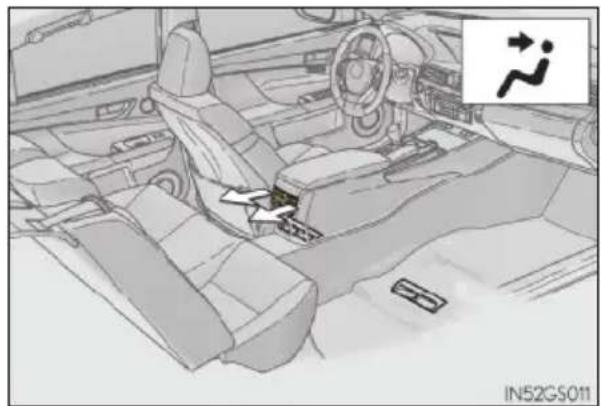 LEXUS GS 250 (2013) - ■Přepnutí výstupů vzduchu - 1