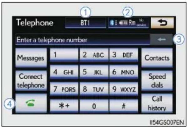 LEXUS GS 250 (2013) - Používání Bluetooth® telefonu - 1