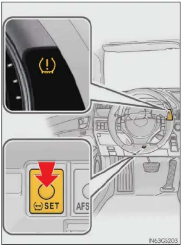 LEXUS GS 250 (2013) - ■ Jak inicializovat výstražný systém tlaku pneumatik - 1