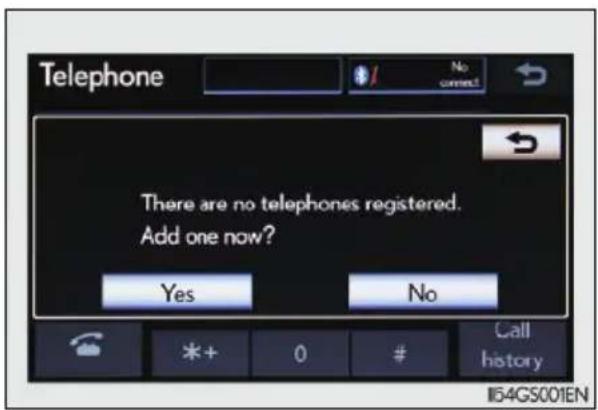 LEXUS GS 250 (2013) - Registrace Bluetooth®telefonu - 1