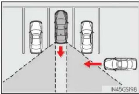 LEXUS GS 250 (2013) - Podmínky, za kterých funkce Rear Crossing Traffic Alert nemusí fungovat správně - 1