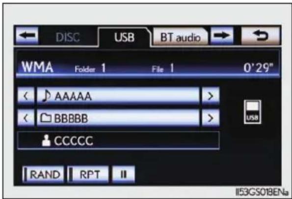 LEXUS GS 250 (2013) - Přehrávání USB paměti - 2