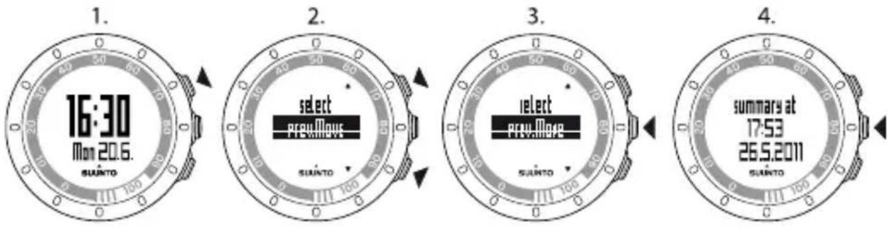 SUUNTO Quest Running Pack - Reviewing recovery time and previous Move - 1