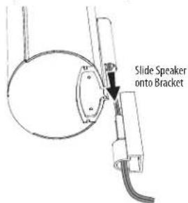 Slide Speaker onto Bracket