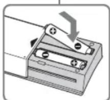 SONY KDL-46HX803 - Vložení baterií do dálkového ovladače - 2