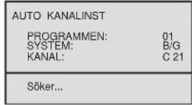 SONY KV-25FX20E - Automatisk inställning av TV:n med hjälp av fjärrkontrollen - 7