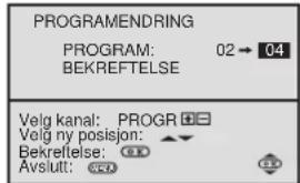 SONY KV-25FX20E - Bytte kanalposisjoner - 3