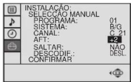 SONY KV-25FX20E - Sintonia rigorosa manual dos canais - 4
