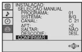 SONY KV-25FX20E - Sintonia rigorosa manual dos canais - 5