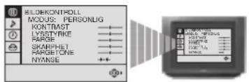 SONY KV-25FX20E - Skifte bildemodus raskt - 1