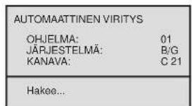 SONY KV-29FX20E - Kanavien automaattinen viritys käyttäen vastaanottimen painiketta - 3
