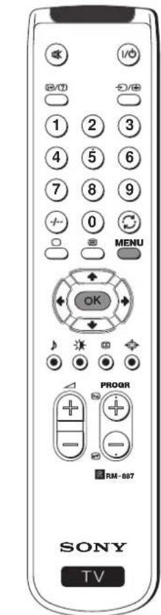 SONY KV-29FX20E - Innstille TVen automatisk med TV-knappene - 3