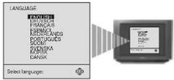 SONY KV-29FX20E - Tryck in av/på -knappen på TV:n. - 1
