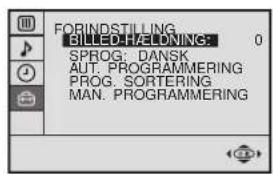 SONY KV-29FX20E - Indstilling af billeddrejning - 5