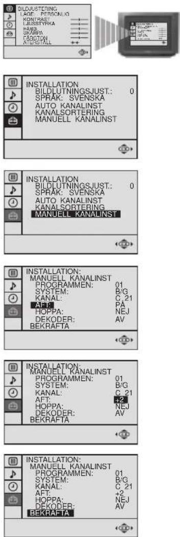 SONY KV-29FX20E - Fininställning av kanaler - 2