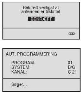 SONY KV-29FX20E - TV-apparatets automatiske indstilling ved hjælp af dets knapper. - 6