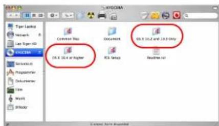Microsoft XP Common Web Document OS X 10.2 and 10.3 Only OS X 10.4 or higher RCA Status Mac OS X
