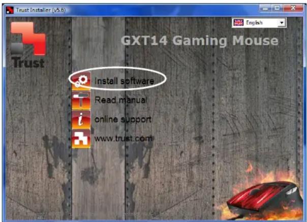 Trust Installer (v5.6) GXT14 Gaming Mouse Install software Read manual online support www.trust.com