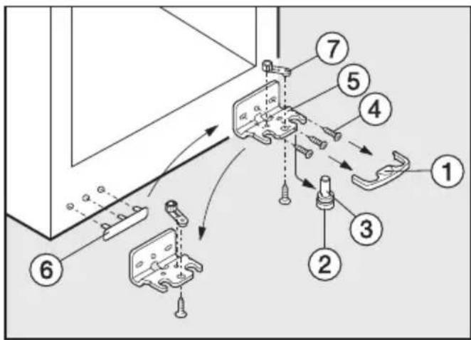 MIELE KF 12823 SD - Changing over the doors: - 1