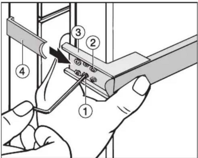 MIELE KF 12823 SD - Refitting the handle: - 1