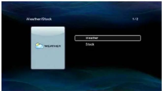 Weather/Stock 1/2 WEATHER Weather Stock