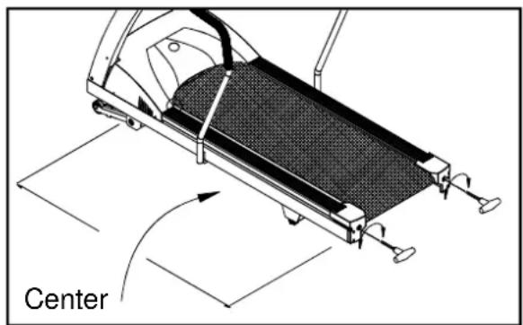 SportsArt 6310 - CAUTION: DO NOT ALLOW ANYONE TO WALK ON RUNNING BELT DURING THIS PROCEDURE. - 1