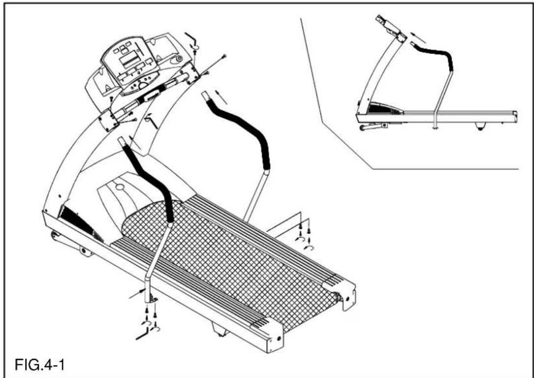 SportsArt 6310 - For long handrail assembly: - 1