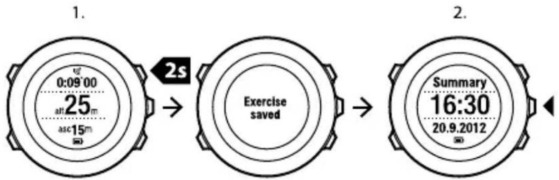 SUUNTO Ambit 2.0 - Logboek weergeven na de training - 1