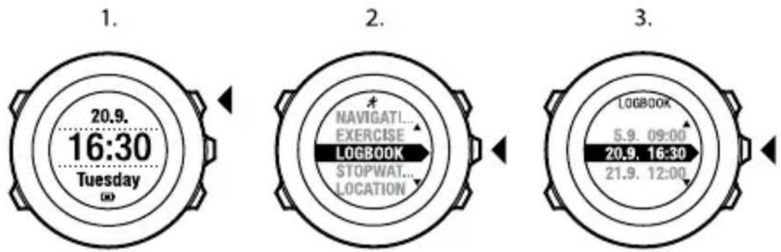 1. 20.9. 16:30 Tuesday * NAVIGATI... EXERCISE LOGBOOK STOPWAT... LOCATION 2. 3. 10GBOOK 5.9. 09:00 20.9. 16:30 21.9. 12:00
