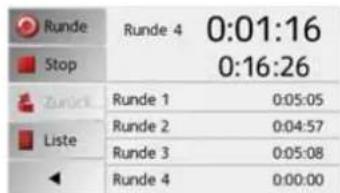 Runde Stop Zurück Liste Runde 4 0:01:16 0:16:26 Runde 1 0:05:05 Runde 2 0:04:57 Runde 3 0:05:08 Runde 4 0:00:00