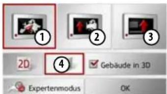 ① ② ③ 2D ④ Gebäude in 3D Expertenmodus OK