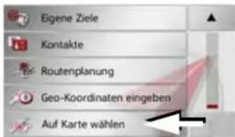 Eigene Ziele Kontakte Routenplanung Geo-Koordinaten eingeben Auf Karte wählen