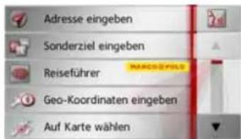 Adresse eingeben Sonderziel eingeben Reiseführer MARCHERFOLS Geo-Koordinaten eingeben Auf Karte wählen
