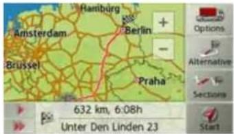 Hamburg Amsterdam Berlin + - Brussels Praha 632 km, 6.08h Unter Den Linden 23 Start Options Alternative Tie Sections